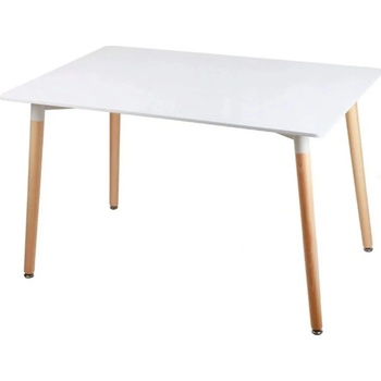 Textilomanie Bílý jídelní stůl BERGEN 100 x 70 cm