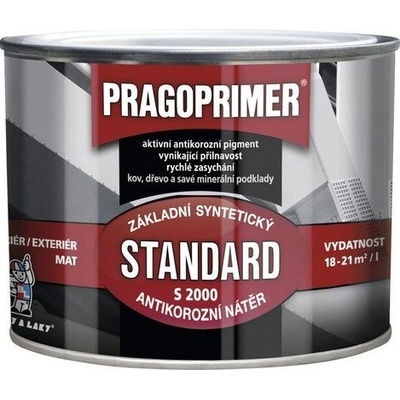 Pragoprimer Standard S2000 farba na kov 0,35L šedá