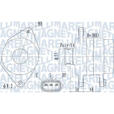 Alternátor MAGNETI MARELLI 063732124010
