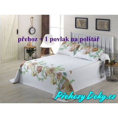 Mora oboustranný přehoz na postele MIA šedo-béžová 180 x 270 cm