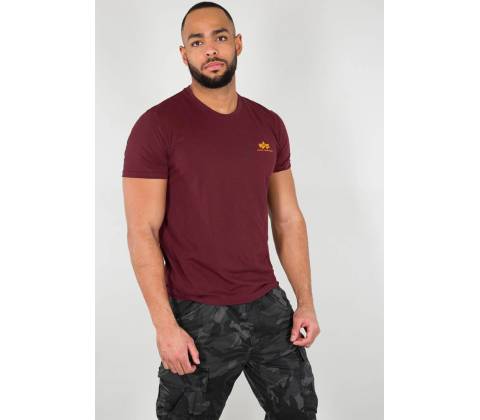 Alpha Industries Basic T Small logo Burgundy