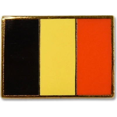 Odznak (pins) 18mm vlajka Belgie - barevný