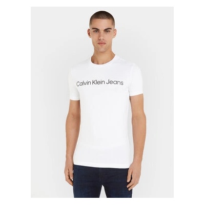 Calvin Klein Jeans Тишърт J30J322552 Бял Slim Fit (J30J322552)
