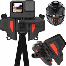 Telesin Helmet Strap držiak na prilbu pre športové kamery, čierny/červený GP-HBM-MT2