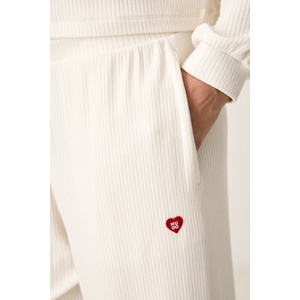 HUGO домашен панталон дамски с вискоза heart pant (50566660)
