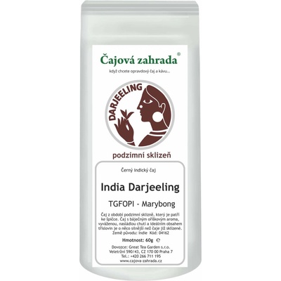 Čajová zahrada India Darjeeling FTGFOPI Marybong černý čaj 60 g
