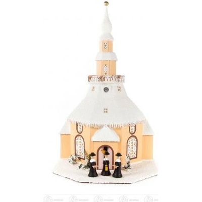 Dregeno Dům světel Seiffenský kostel elektrické osvětlení výška cca 46 cm