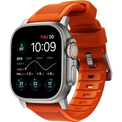 Nomad Rugged Strap Orange/Silver Apple Watch 42/44/45/Ultra 49mm NM01287285