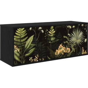 vidaXL Стенен телевизионен шкаф RHENEN 102 x 33 x 40 см Черен дъб (8007150)
