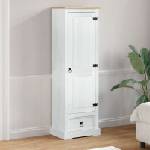 vidaXL Шкафове Бяло 55 x 38 x 170 см Солидно борово дърво (42024935)
