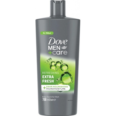 Dove Men+Care Extra Fresh osviežujúci sprchový gél na tvár telo a vlasy 700 ml