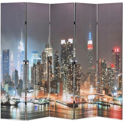 ZBXL Skládací paraván 200 x 170 cm New York by Night