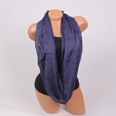 Дамски кръгъл шал в тъмносиньо