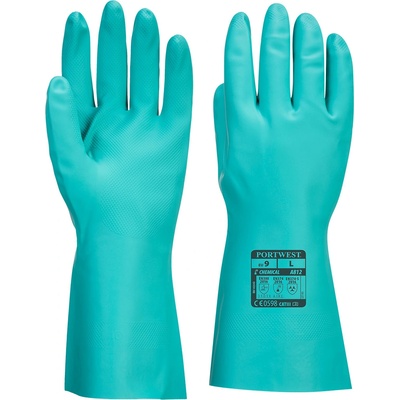 Portwest nitrosafe plus a812 / Нитрилни химически ръкавици - зелени xs (a812gnrxs)