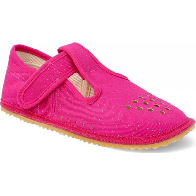 Beda Barefoot prezuvky Širší typ Pink Shine ružové perforované