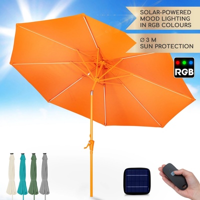 Blumfeldt Calais, slnečník, hliníkový rám, polyester, UV 50, LED svetlo (GDW8-CalaisLed-OR)