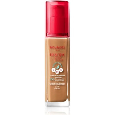 Bourjois Healthy Mix озаряващ хидратиращ фон дьо тен 24 часа цвят 58W Caramel 30ml