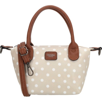 Charm London Buckingham 25511 Dots wit op taupe 2 L