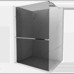 Mexen Kioto+ душкабина с полица Walk-in 80 x 200 см, графит, хром - 800-080-121-01-40 (800-080-121-01-40)