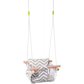 Woodyland Дървена люлка за малко дете, текстилна