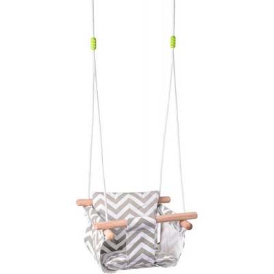 Woodyland Дървена люлка за малко дете, текстилна