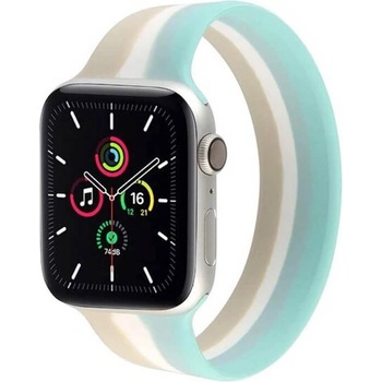JC Силиконова каишка за Apple Watch 38мм, 40мм, 41мм, 42мм - JC Design Silicone SoloLoop Band (бял-син)