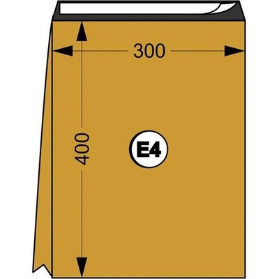 Плик за писма, Е4, 280 x 400 mm, хартиен, с разширяемо дъно, кафяв, 250 броя