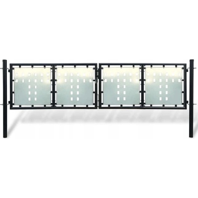 Nabytek XL Černá jednokřídlá plotová brána 300 x 150 cm