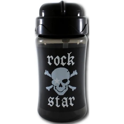 Rock Star Baby Чаша със силиконова сламка Rock Star Baby - 340 ml , пират (90806)