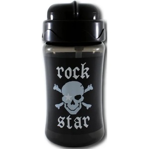 ROCK STAR BABY Чаша със силиконова сламка Rock Star Baby - 340 ml , пират (90806)