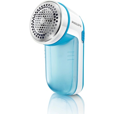 Philips lint shaver - lint remover for clothing, suitable for all textiles, 2 height settings, battery operated (2x AA batteries included), blue (GC026/00)