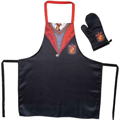 SD Toys Harry Potter zástěra na vaření s rukavicí Nebelvír školní uniforma