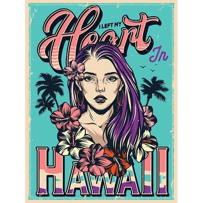 Ceduľa Tattoo - Heart Hawaii
