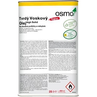 Osmo 3332 Tvrdý voskový olej Expres 25 l Bezbarvý hedvábný polomat