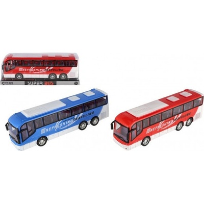 Teddies Autobus dálkový plast 31cm na setrvačník 2 barvy v blistru