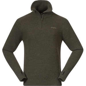 Bergans Мъжки вълнен пуловер Bergans Ulriken Jumper Merino jumper - Dark Green Mud (005-0358-1811)