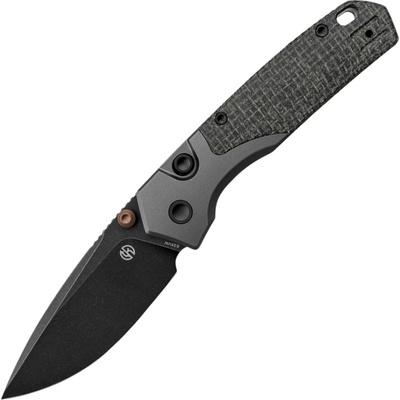 Vosteed Psyop 299 S35VN Black Stonewash, Black Norplex UltreX Micarta Top Liner Lock A2233