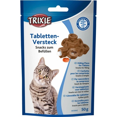 TRIXIE Skrýš na tablety pamlsek pro kočky k naplnění medikací 50 g