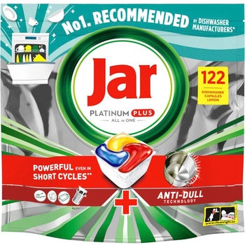 Jar Platinum Plus Lemon kapsle do myčky 122 ks