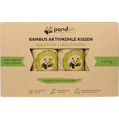 Pandoo Přírodní bambusový čistič vzduchu s aktivním uhlím 4 x 75 g