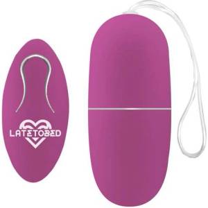 LATETOBED Безжично вибриращо яйце с дистанционно "eco purple" 7 см