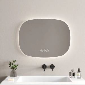 Inter Ceramic Огледало с осветление и антизапотяване Inter Ceramic Efison, овално, 80x60 см (1958)