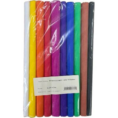 STEPA Krepový papír sada mix 0,25 × 2 m (10ks)
