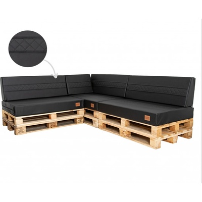 Golden Garden GG15 čierna 3ks 120/80/15 + 3ks x 120cm/40cm/20/10cm ekokoža