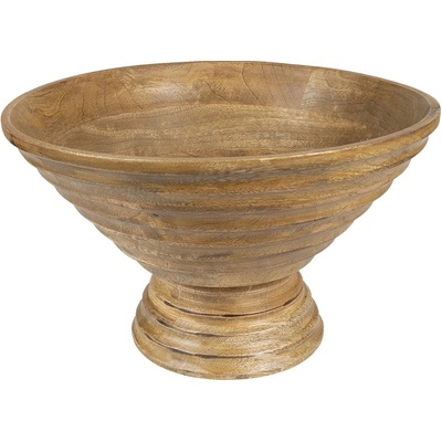 Clayre & Eef Dřevěná servírovací mísa na podstavci 30 x 20 cm