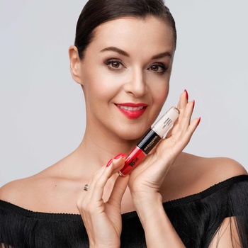 Dermacol 16H Lip Colour дълготрайно червило и гланц за устни цвят 23 Mocha Brown 2x4ml