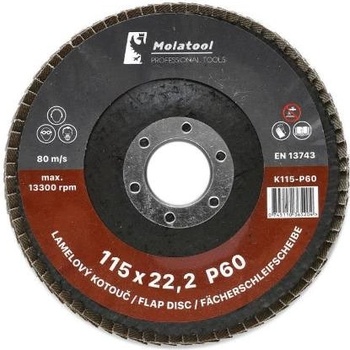 Molatool Lamelový brusný kotouč 115 mm P60 K115-P60