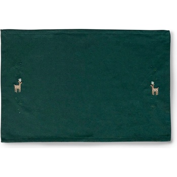 Juna Christmas Fable Подложка за чиния с елени, 43 x 30 см, тъмнозелена (637307)