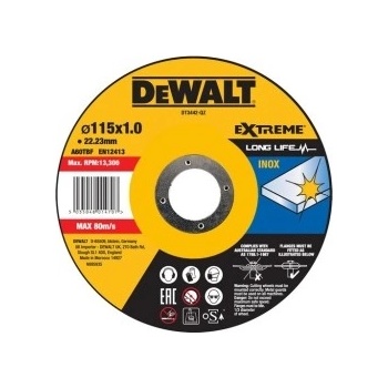 DeWalt DT3442 - Řezný kotouč 115 mm na nerez a tenké plechy