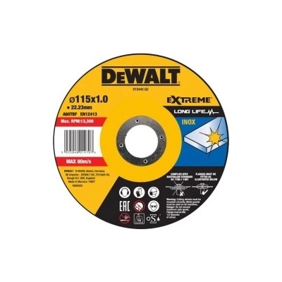 DeWalt DT3442 - Řezný kotouč 115 mm na nerez a tenké plechy – Zboží Dáma